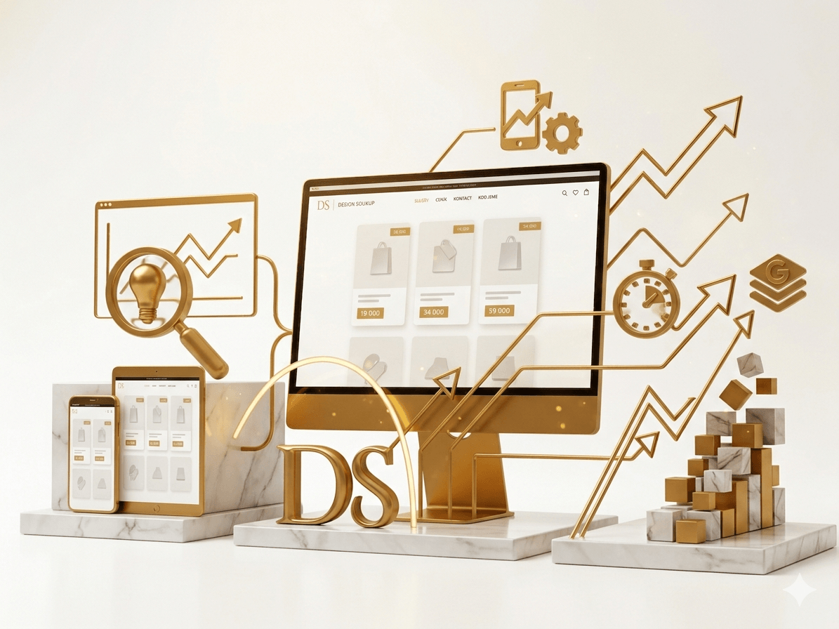 Moderní tvorba webových stránek od Design Soukup zaměřená na profesionální prezentaci vašich služeb a budování důvěry u klientů.